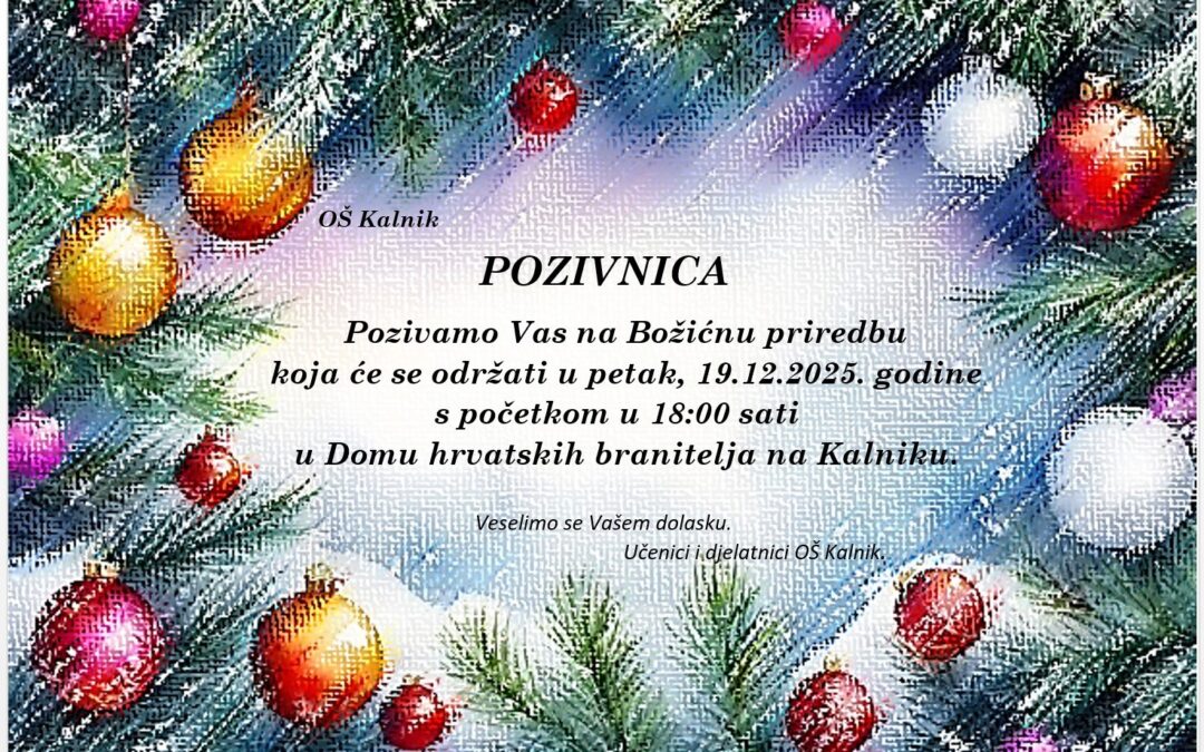 Pozivnica – Božićna piredba!