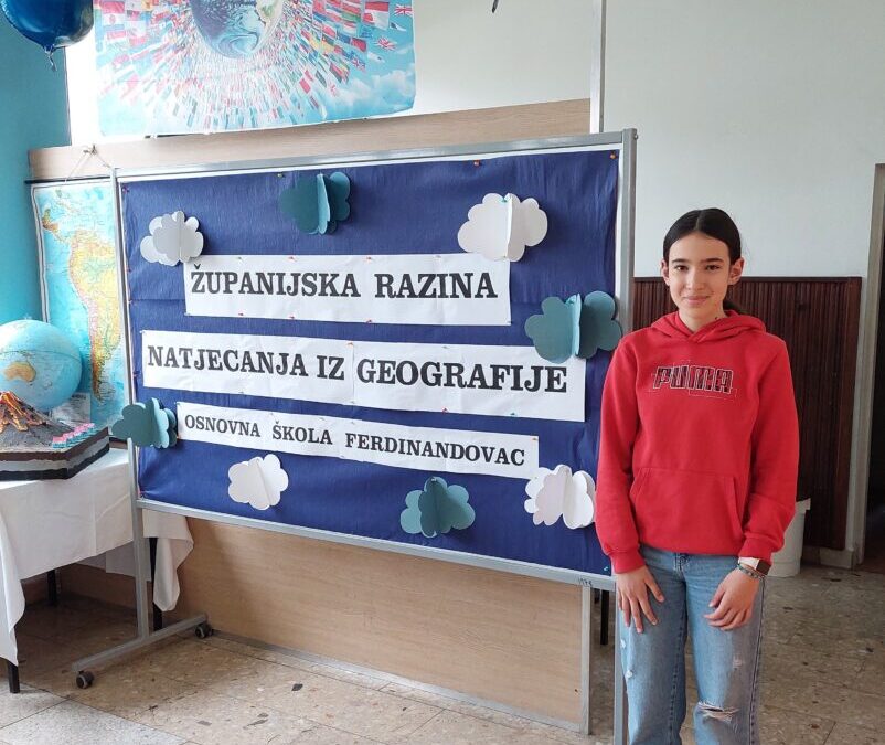 Učenica Franka Jendrek vrlo uspješna na županijskom Natjecanju iz geografije